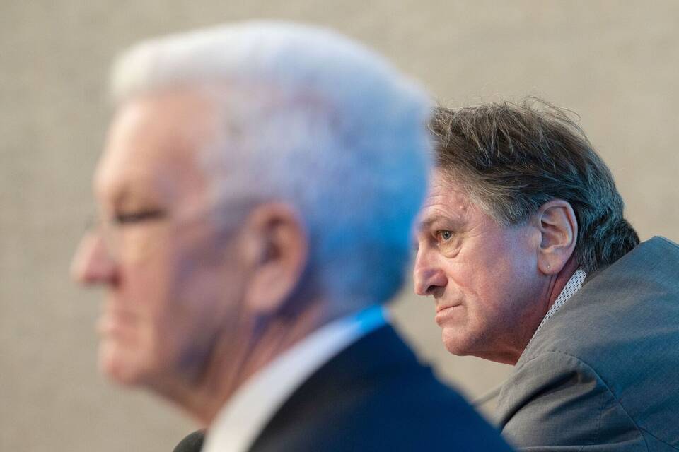 Regierungs-Pressekonferenz Stuttgart