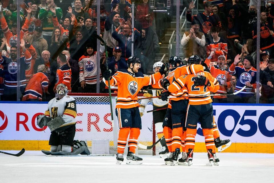 Torjubel bei den Edmonton Oilers Torjubel bei den Edmonton Oilers