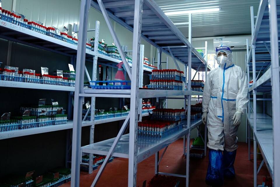 Coronavirus-Testlabor in Shanghai Coronavirus-Testlabor in Shanghai