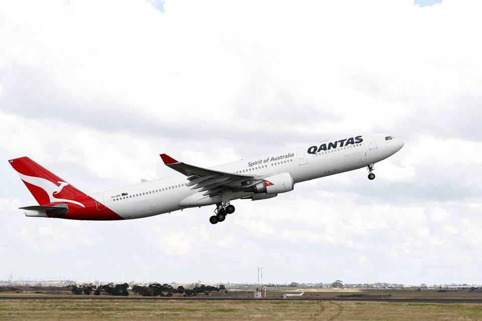 Flugzeug der Quantas Airlines Flugzeug der Quantas Airlines