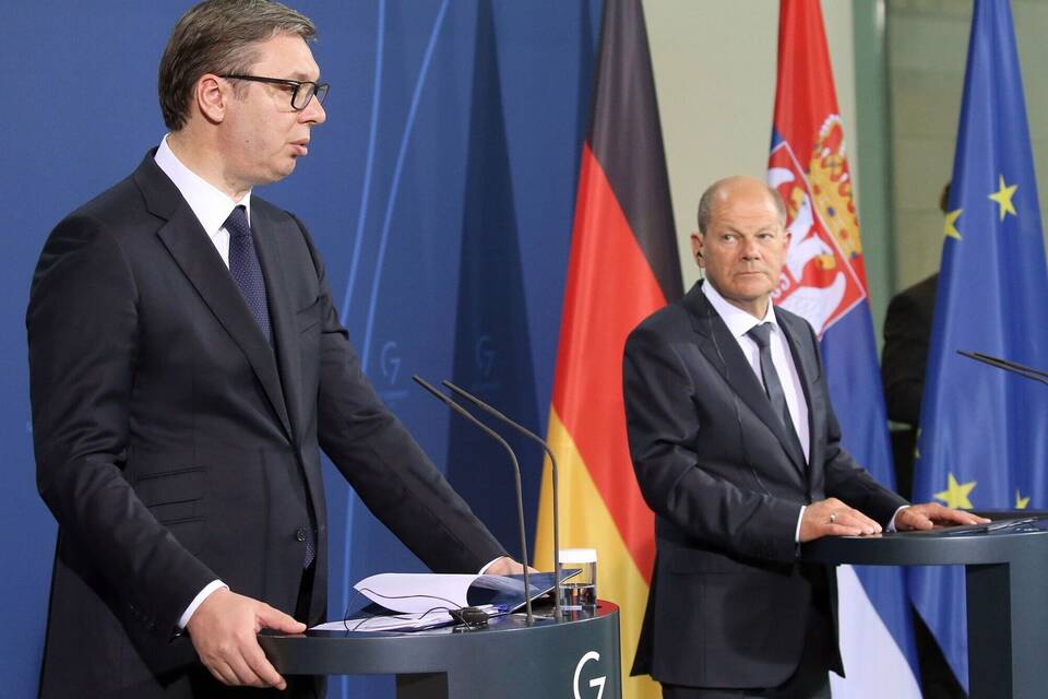 Bundeskanzler Olaf Scholz empfängt Aleksandar Vucic