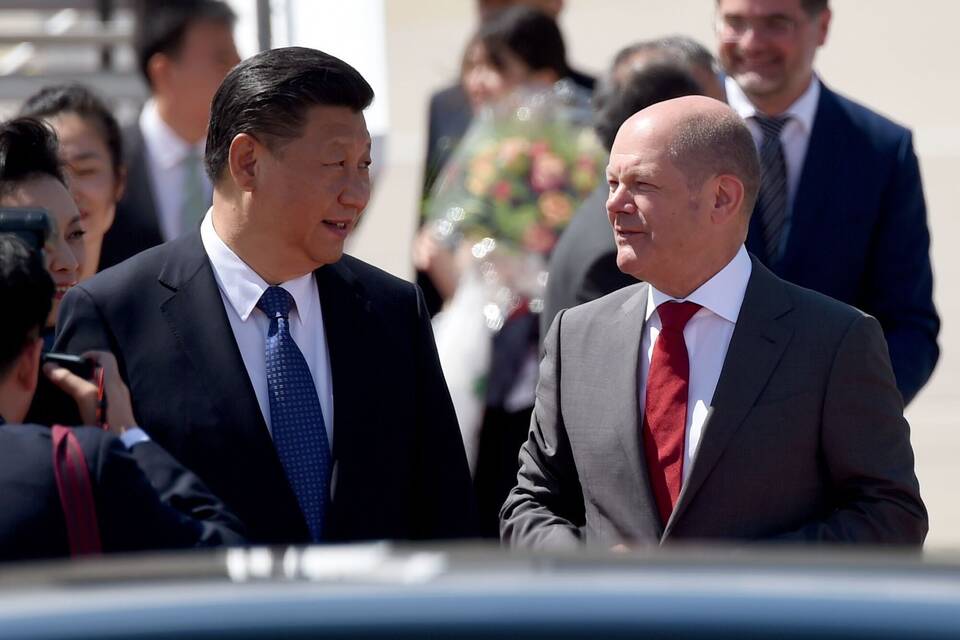 Xi Jinping und Olaf Scholz