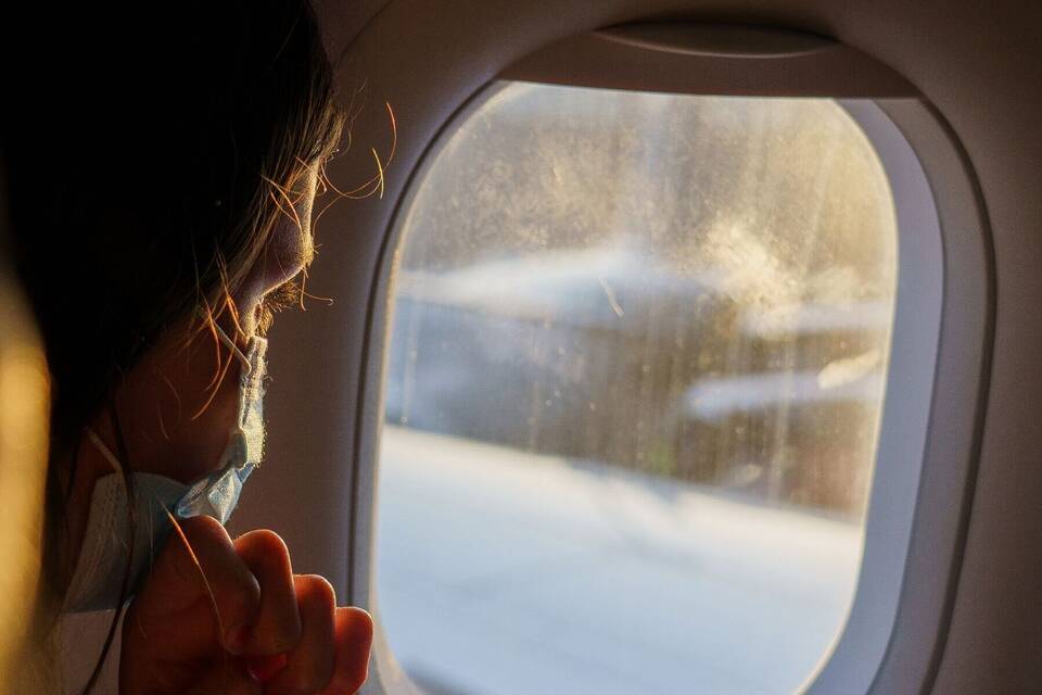 Masken im Flugzeug