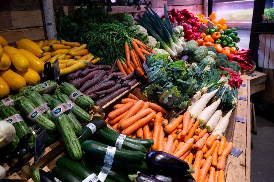 Gemüse im Supermarkt Gemüse im Supermarkt