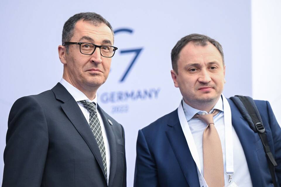 Cem Özdemir und Mykola Solskyj