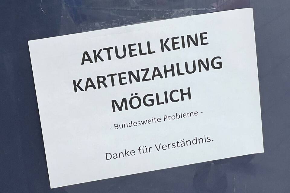 Störung bei Kartenzahlungen Störung bei Kartenzahlungen