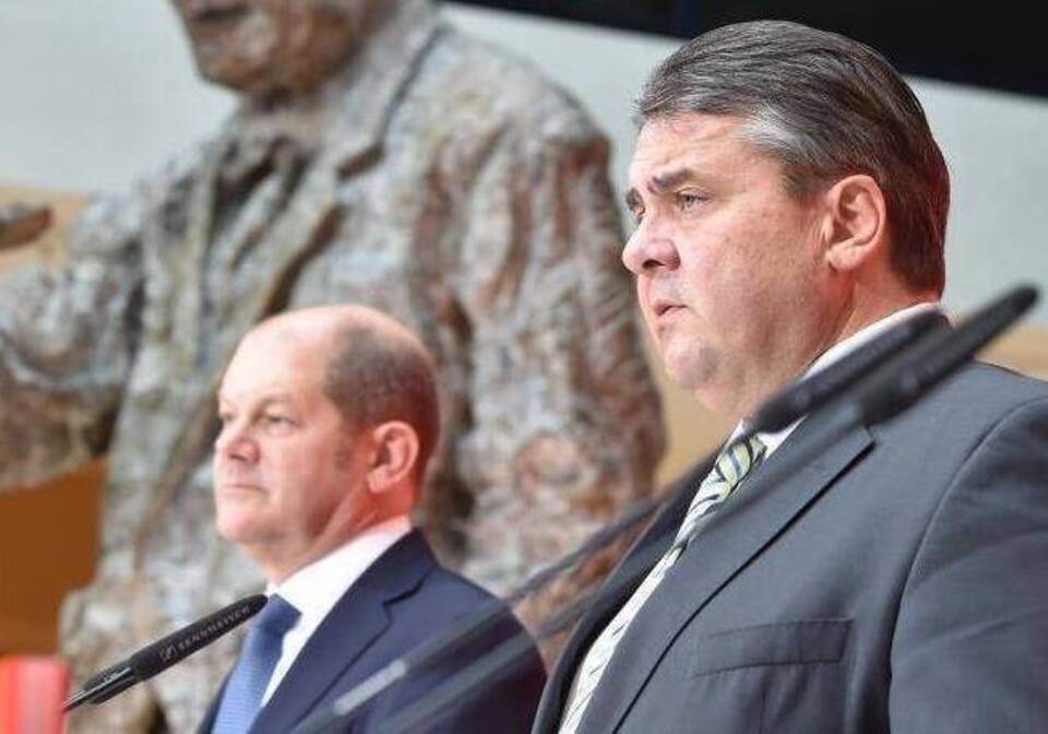 Olaf Scholz und Sigmar Gabriel