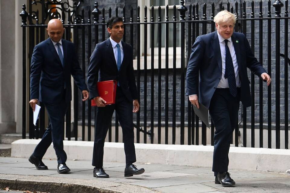 Javid, Sunak und Johnson Javid, Sunak und Johnson