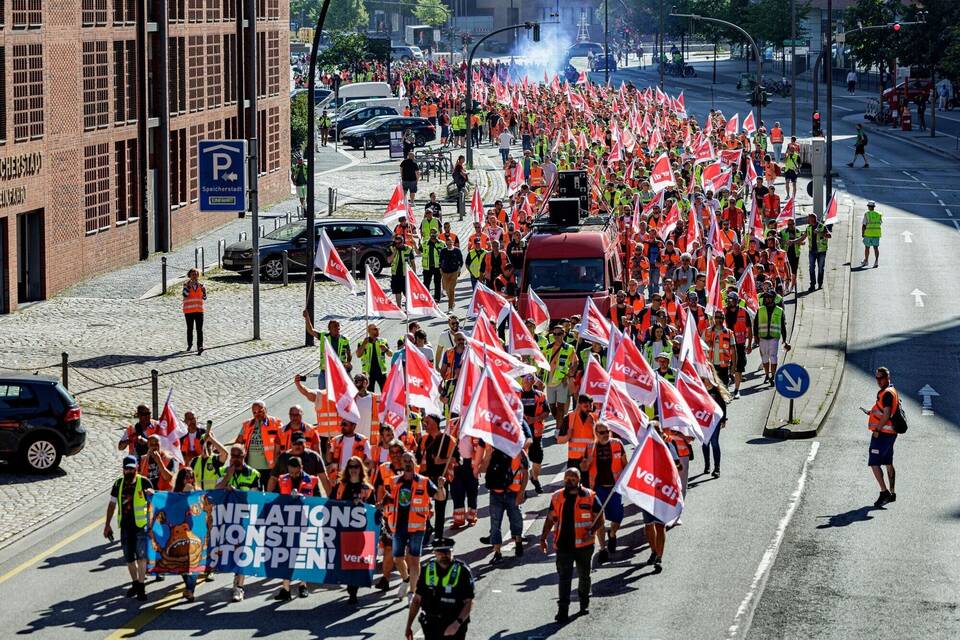 Warnstreik in Hamburg