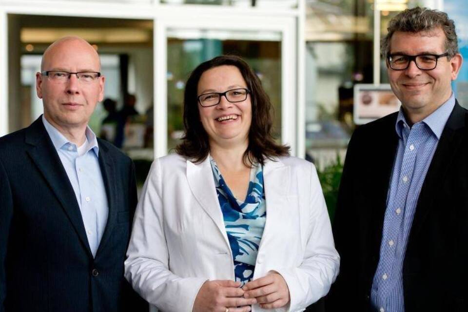 Nahles besucht Microsoft