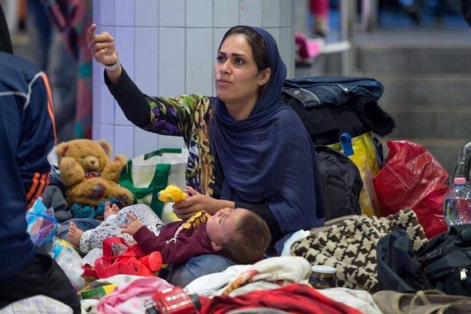 Flüchtlinge in Budapest