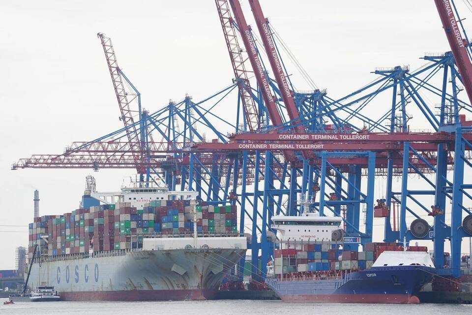 Terminal Tollerort im Hamburger Hafen