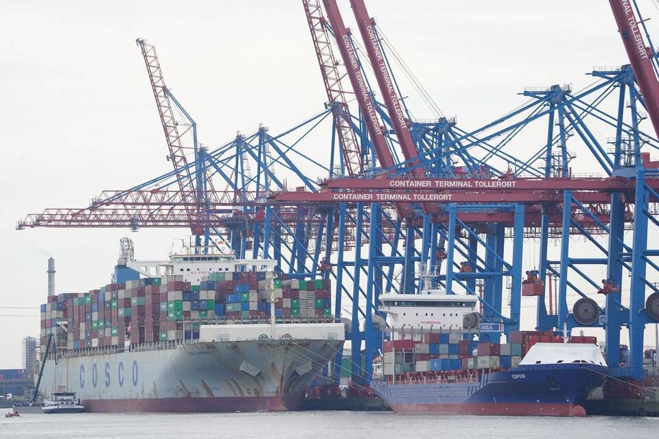 Terminal Tollerort im Hamburger Hafen