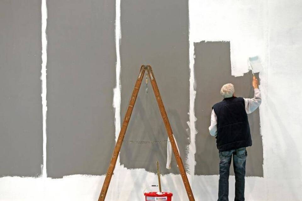 Mann weißt Wand Mann weißt Wand