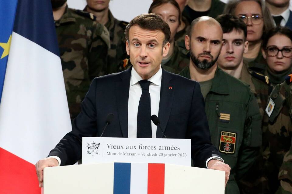 Macrons Ansprache vor französischer Armee Macrons Ansprache vor französischer Armee