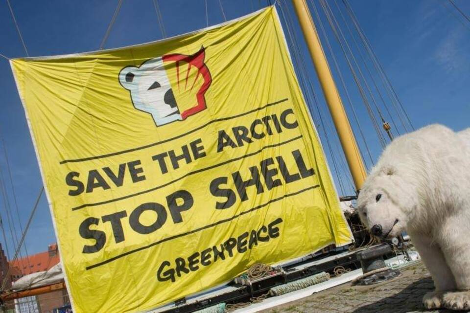 Greenpeace-Protest gegen Shell Greenpeace-Protest gegen Shell