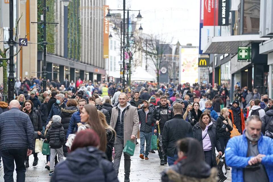 Einkaufstraße in Großbritannien Einkaufstraße in Großbritannien