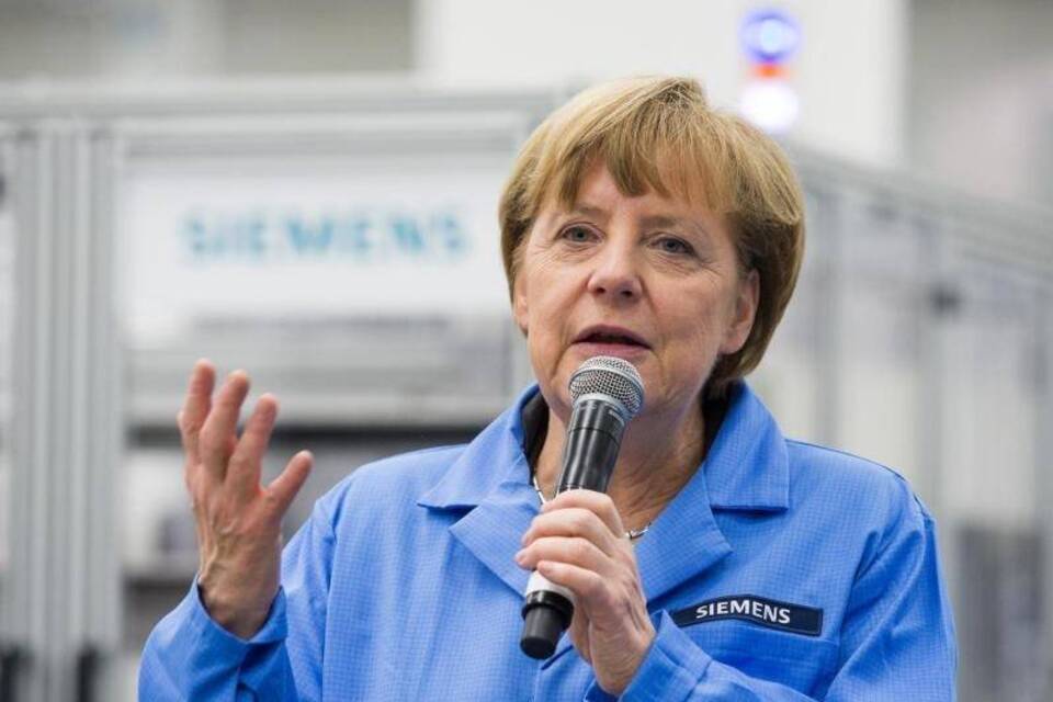 Merkel bei Siemens Merkel bei Siemens