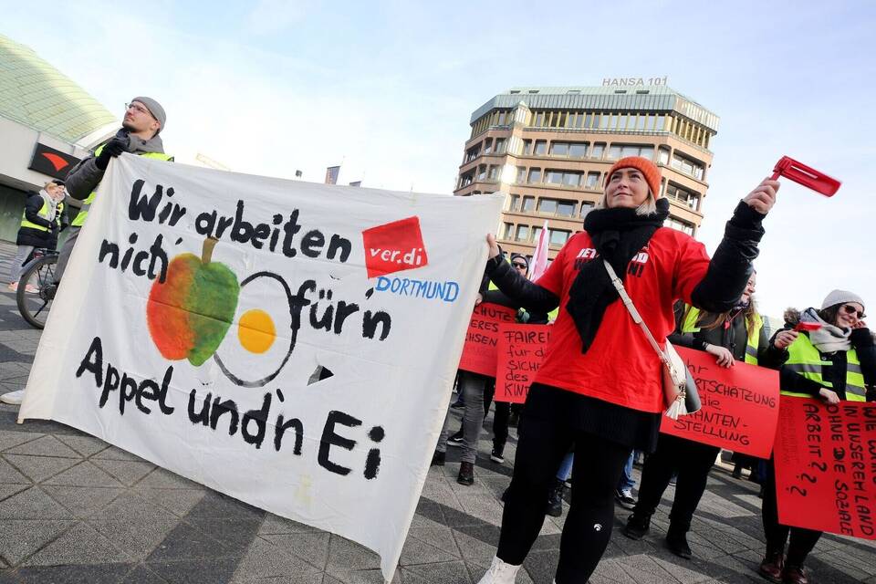Streik der Gewerkschaft Verdi Streik der Gewerkschaft Verdi