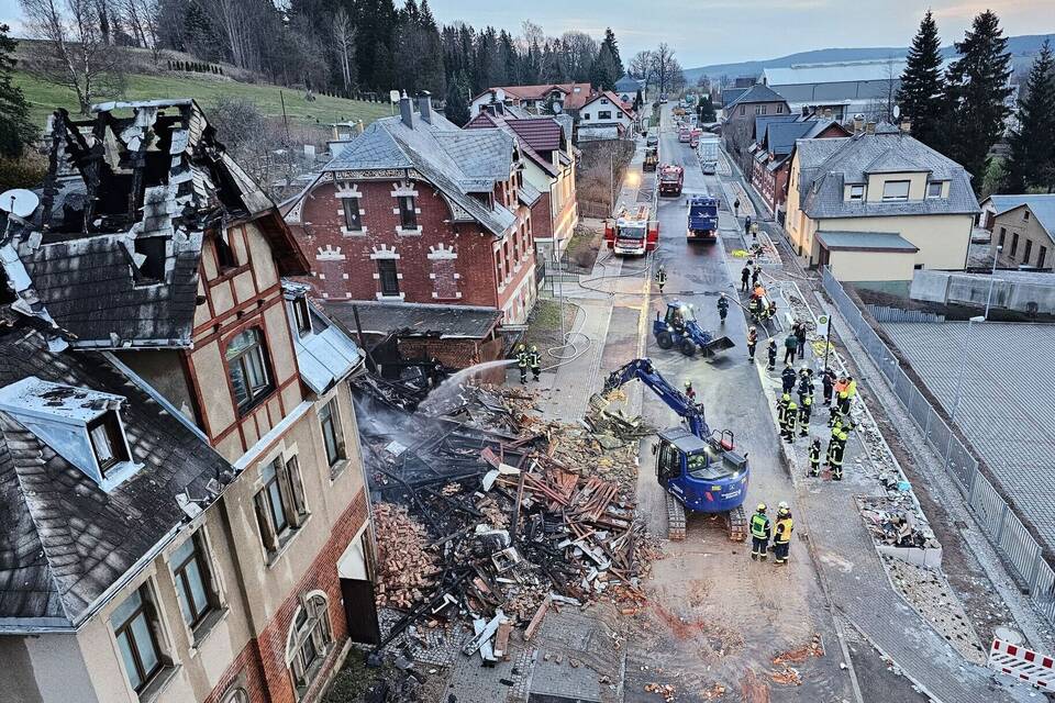 Haus in Ellefeld abgebrannt