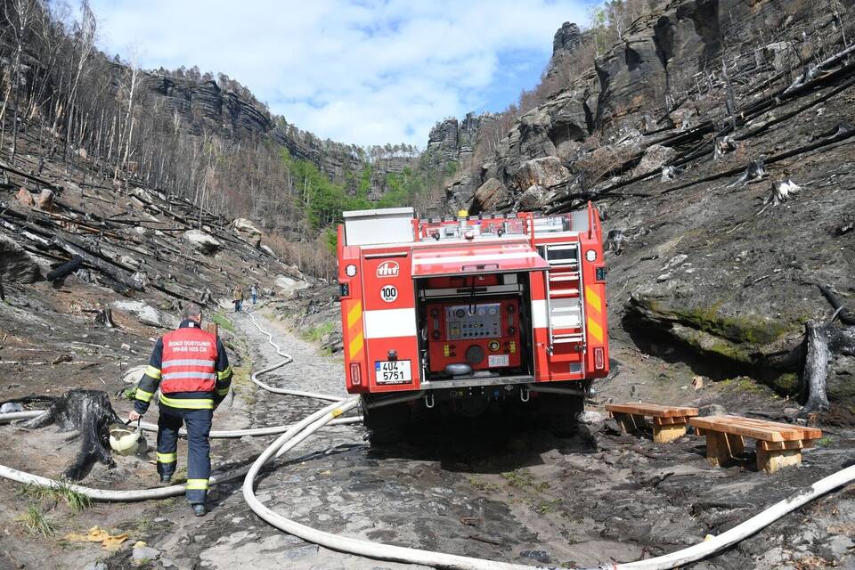 Waldbrand in Tschechien Waldbrand in Tschechien