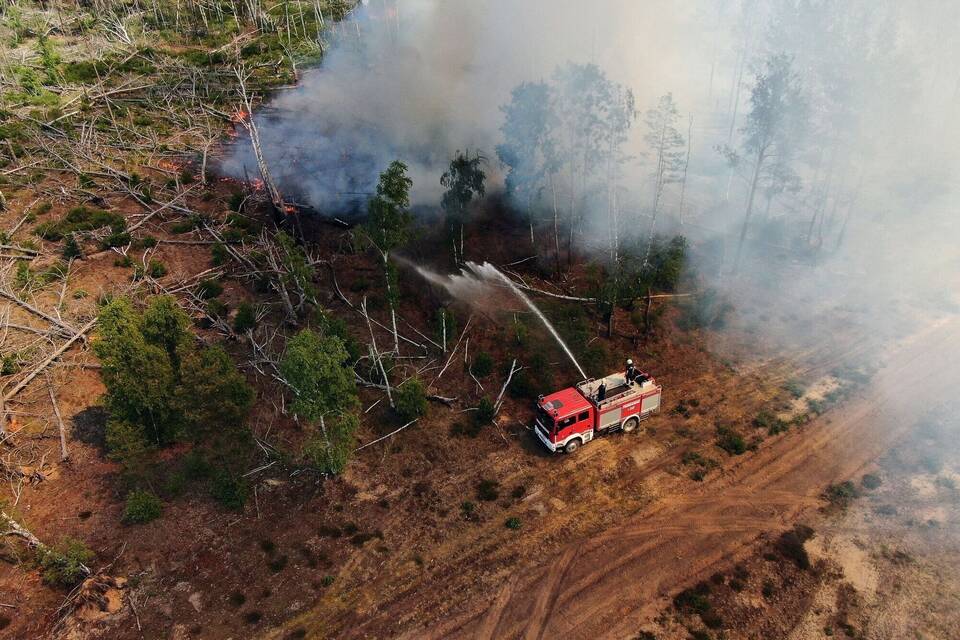 Waldbrand bei Jüterbog Waldbrand bei Jüterbog
