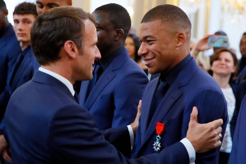 Macron und Mbappé Macron und Mbappé