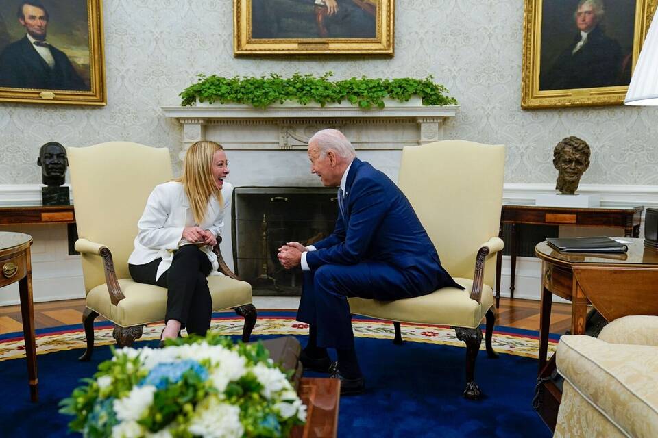 Meloni und Biden Meloni und Biden