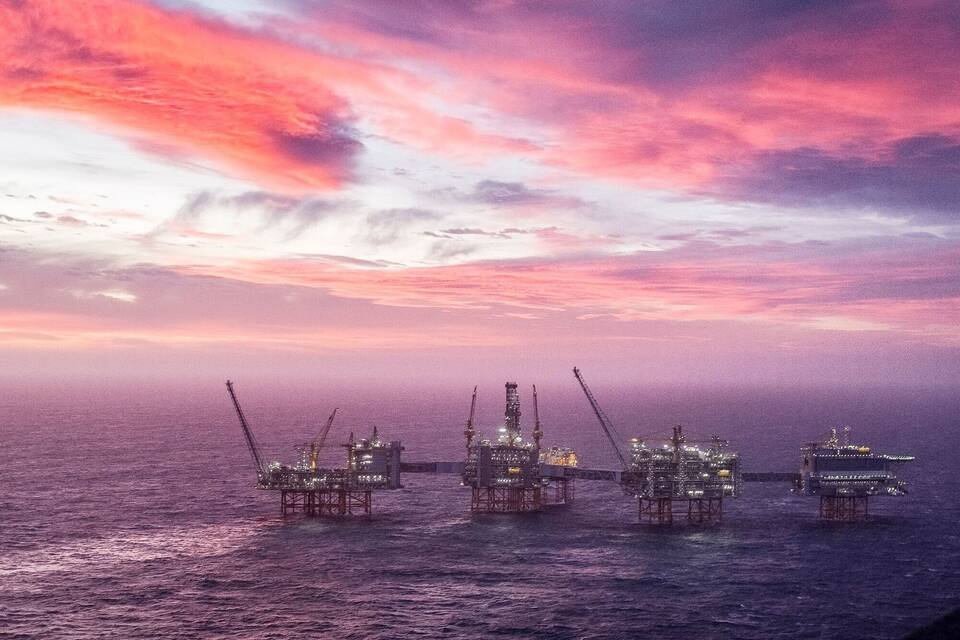 Ölfeld in der Nordsee