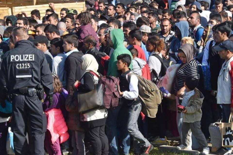 Ankunft von Flüchtlingen Ankunft von Flüchtlingen