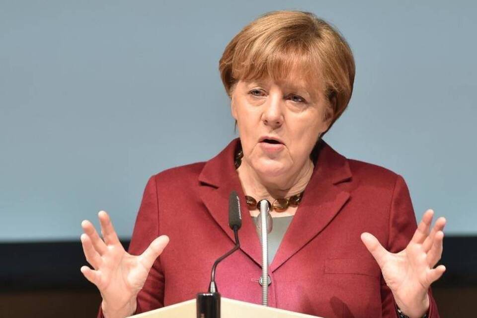 Merkel in Neubrandenburg Merkel in Neubrandenburg