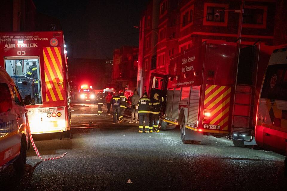 Feuer in Johannesburg