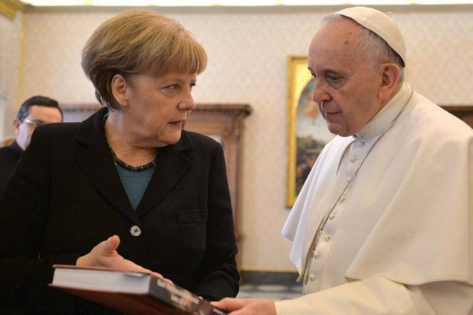 Merkel beim Papst Merkel beim Papst