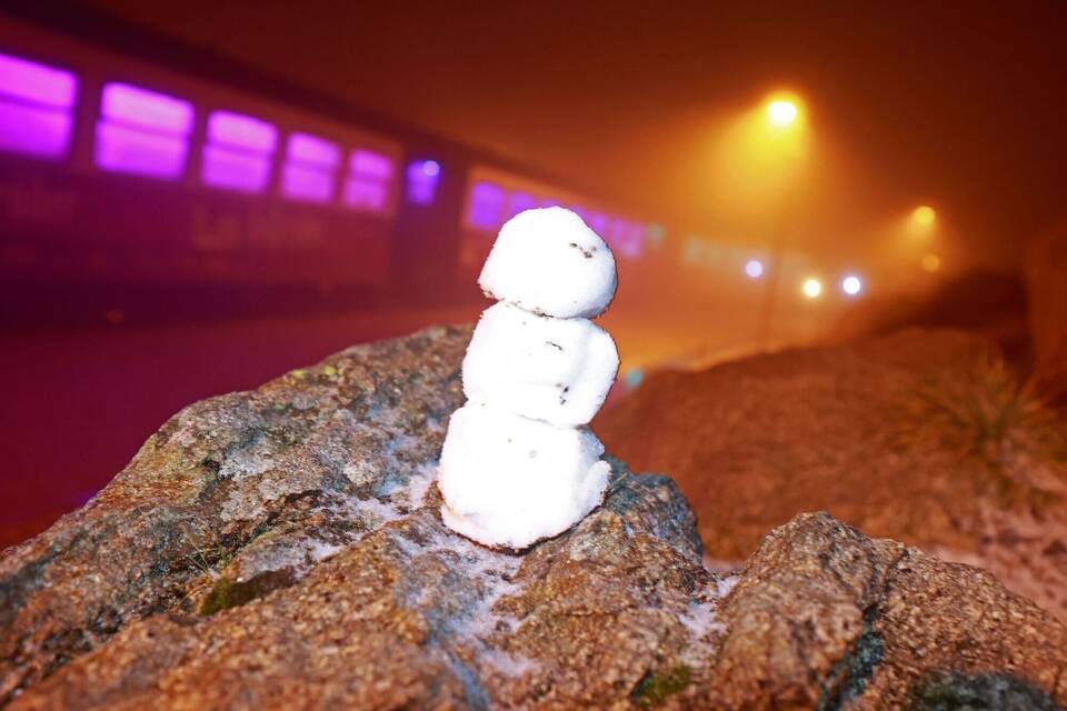 Erster Schnee auf dem Brocken Erster Schnee auf dem Brocken
