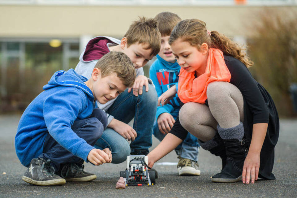 Schüler ärgern sich über Hundekot - Schweini-Robo soll saubermachen Schüler ärgern sich über Hundekot - Schweini-Robo soll saubermachen