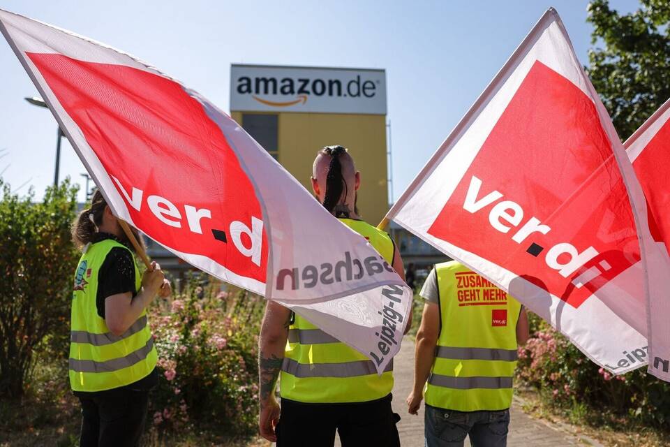 Streik bei Amazon in Leipzig Streik bei Amazon in Leipzig