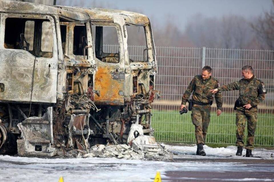 Brandanschlag auf Bundeswehrfahrzeuge