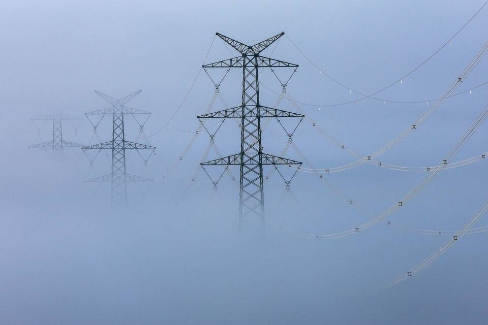 Strommast im Nebel Strommast im Nebel