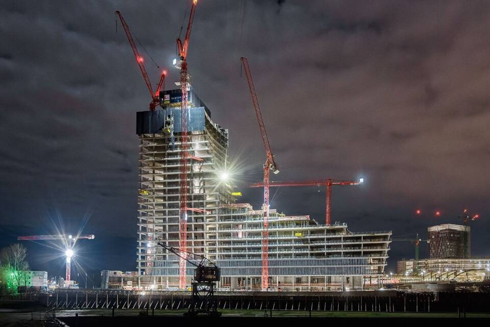 Elbtower Baustelle