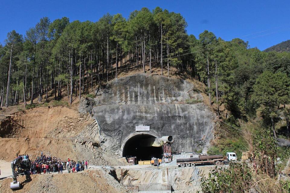 Tunnel-Einsturz in Indien