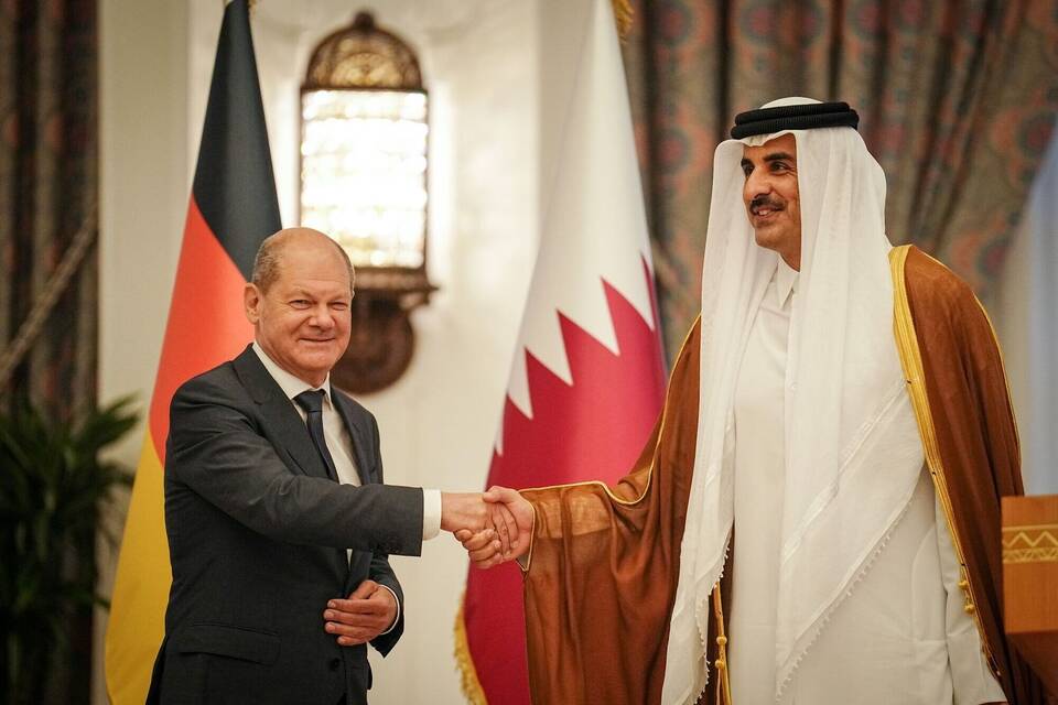 Olaf Scholz und der Emir von Katar