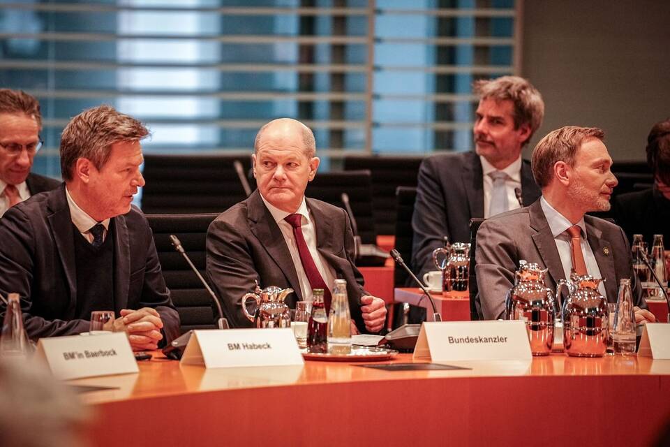 Robert Habeck, Olaf Scholz und Christian Lindner Robert Habeck, Olaf Scholz und Christian Lindner