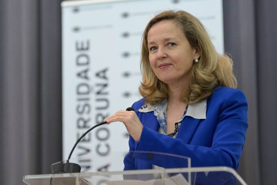 Spaniens Wirtschaftsministerin Calvino Spaniens Wirtschaftsministerin Calvino