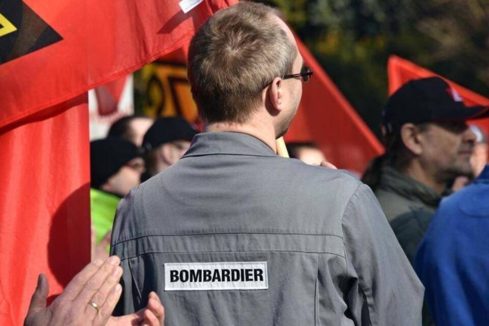 Portest bei Bombardier in Kassel Portest bei Bombardier in Kassel
