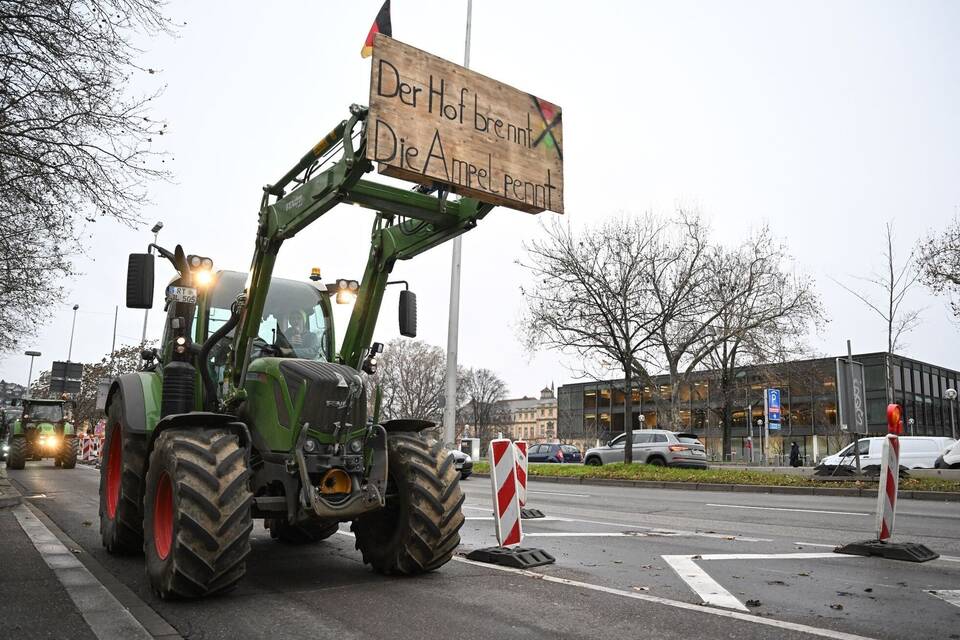 Traktoren-Demo in Stuttgart Traktoren-Demo in Stuttgart