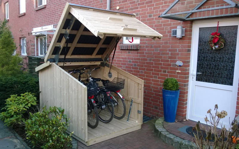 Der Schuppen Macht Karriere Gartenhaus Fur Fahrrad Und Mulltonne