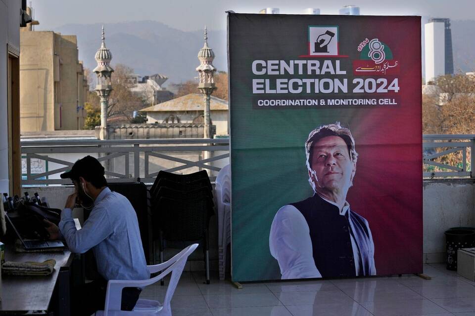 Wahlplakat für Imran Khan Wahlplakat für Imran Khan