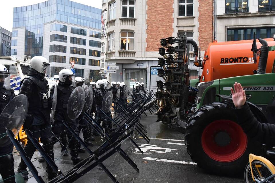 Bauernprotest in Brüssel Bauernprotest in Brüssel