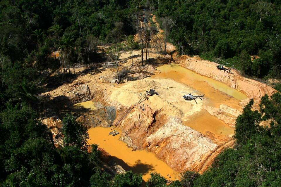 Illegale Goldsucher in Brasilien