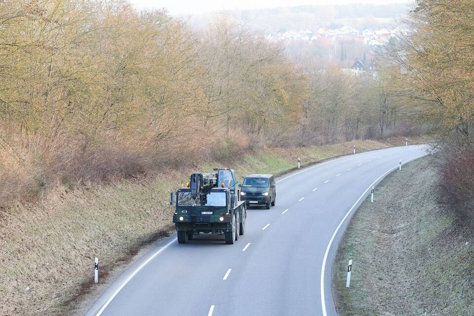 Bundeswehrkonvoi in Bayern